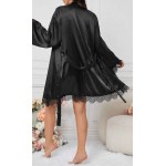 Set halat si camasa de noapte satin Dominga