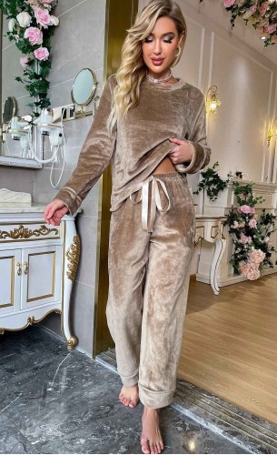 Set pijamale coccolino khaki Ada