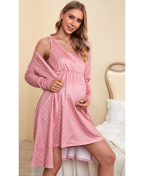 Set halat si camasa de noapte gravide Claudeta