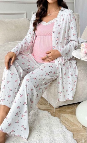 Pijama dama gravide Blanca