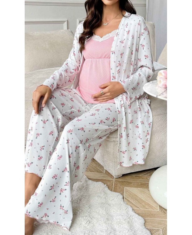 Pijama dama gravide Blanca