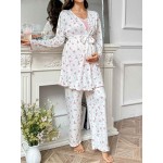 Pijama dama gravide Blanca