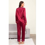 Pijama dama satin Scarlet Red