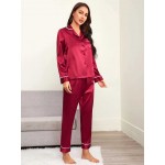 Pijama dama satin Scarlet Red