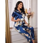 Pijama dama satin Fashion Floral Multicolor