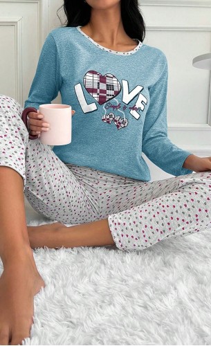 Pijama dama bumbac Floridita