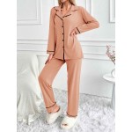 Pijama dama bumbac 100% Rosa