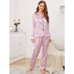 Pijama dama satin Fashion Trello Pink Lines