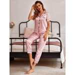 Pijama dama satin Fashion Pink