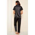 Pijama dama satin Fashion Black