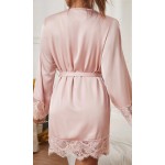 Set camasa de noapte si halat satin Sophie