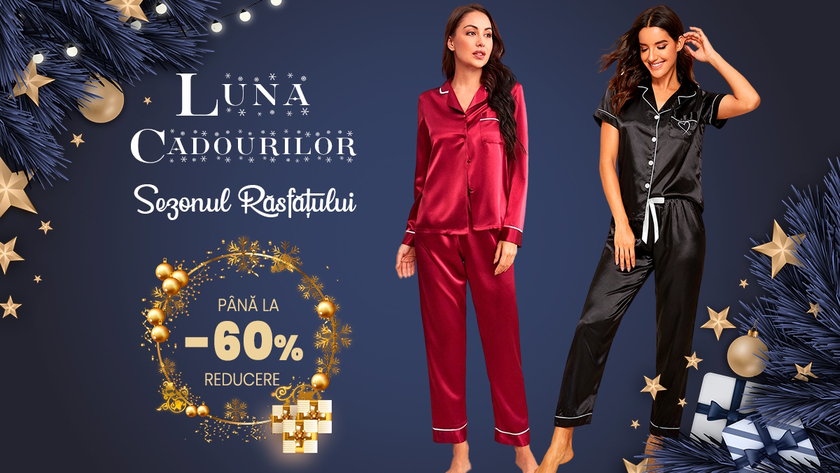 Pijama dama cu dantela Fashion Satin